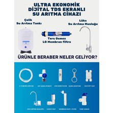 Almera 10 Aşama Dijital Su Analiz Ekranlı Çelik Tanklı Mineral Destekleyici Filtreli Su Arıtma Cihazı