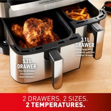 Tefal Çift Hazneli Premium Easy Fry & Grill 5,2 L Xxl Iki Sepetli Yağsız Fritöz, Onerous Mutfak Tartısı Hediye