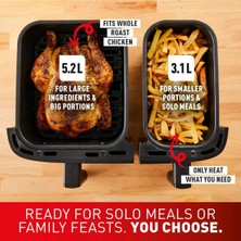 Tefal Çift Hazneli Premium Easy Fry & Grill 5,2 L Xxl Iki Sepetli Yağsız Fritöz, Onerous Mutfak Tartısı Hediye