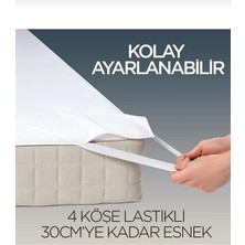 AY Home  Pamuklu  Sıvı  Geçirmez  Çift  Kişilik  Yatak   Alezi Yatak  Koruyucu Alez Köşeleri  Lastikli Yatak  Çarşafı Beyaz  RENK160X200 cm Ebatında