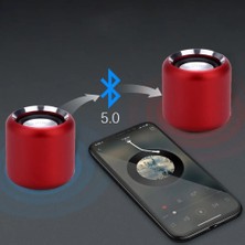 Giyitec Mini Bluetooth Küçük Hoparlör Taşınabilir Küçük Metal Ses Topu Metal Kablosuz Bluetooth 5.0 Ses Bombası