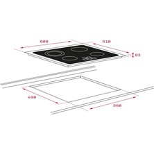 Teka Tr 6315 Ankastre Cam Seramik Elektrikli Ocak