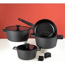 Jumbo Black Cook 7 Parça Döküm Tencere Set 500.01.02.1943