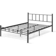 Evger K90 Siyah Metal Karyola Çift Kişilik (160X200 Cm) Yataksız