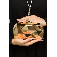 Chantaky 068 2200 Gold Altın Metal Abiye Çanta