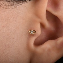 Saf Pırlanta 0.02 Karat Pırlanta Göz Tragus Piercing