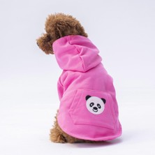 Panda Kanguru Cepli Hoodie Kedi-Köpek Hoodie- Sweatshirt Kedi Köpek Kıyafeti