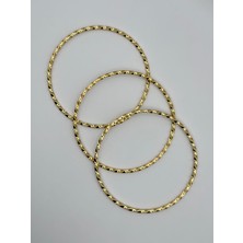 Arnes Jewelry Çelik Burgu Ajda Bilezik - 3 Adet