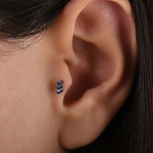 Saf Pırlanta 0.02 Karat Pırlanta Hilal Tragus Piercing