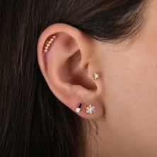 Saf Pırlanta 0.03 Karat Pırlanta Yıldız Tragus Piercing