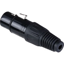 Tunex Black Metal Xlr Canon Dişi Jak TNX-4814 Bk