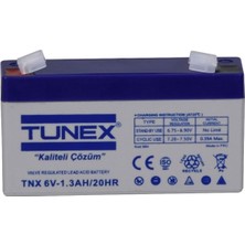 Tunex 6V 1,3A 0,29 kg Kuru Bakımsız Akü Uyumlu (97*24*51*57 Mm) TNX-6V1,3A