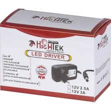 Hightek 12V 2,5A Priz Tipi Adaptör HT-6760