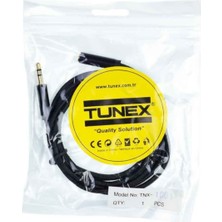 Tunex 3.5 mm Erkek 3,5 mm Dişi 1,5 mt Metal Jaklı Aux Uzatma Kablo TNX-1001