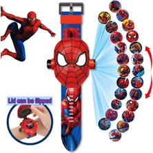 Canderel Spiderman Örümcek Adam Projeksiyonlu Saat 24 Farklı Karakteri Duvara Yansıtır