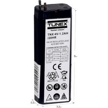 Tunex 4V 1,2A 0,13 kg Kuru Bakımsız Akü (34*22*90 Mm) TNX-4V1,2A