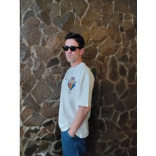 Beach Glow Beyaz Resimli Basic T-Shirt