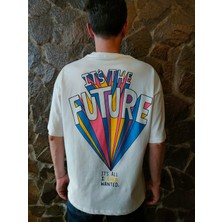 Beach Glow Beyaz Resimli Basic T-Shirt