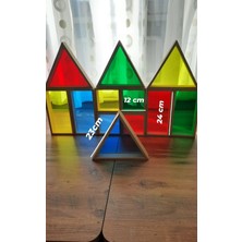 Root Wooden Toys Waldorf Ahşap Oyuncak 12'li Büyük Boy Rainbow Blokları