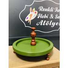 Renkli Fırça Renklifırça Tek Katlı 3 Ayalı Ahşap Sunumluk Hediyelik