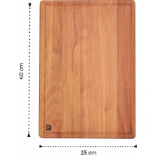 Erdway Kayın Ahşap Masif Ayaklı Kesme ve Sunum Tahtası 40X25 cm Xlarge