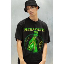 Fuddy Moda Megadeth Grup Baskılı T-Shirt, Unisex Rock Metal Müzik Temalı Tişört