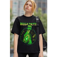 Fuddy Moda Megadeth Grup Baskılı T-Shirt, Unisex Rock Metal Müzik Temalı Tişört