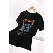 Fuddy Moda Unisex Oversize Metallica Tişört, Rock Metal Temalı T-Shirt