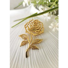 Halley Concept Altın Kaplama Vip Gül Broş