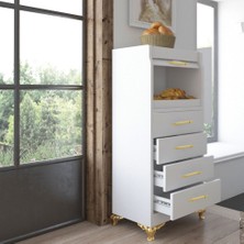 By Golden 4 Çekmeceli Çok Amaçlı Ekmeklik