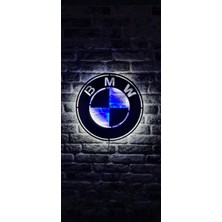 Galaksi Tasarım Bmw Logo LED Işıklı Duvar Tablosu