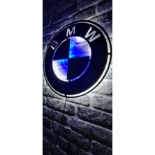 Galaksi Tasarım Bmw Logo LED Işıklı Duvar Tablosu