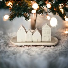 By Hobi Yap 4'lü Country Evleri Mum Silikon Kalıp Seti ( 5-8 cm Arası Mumlar )