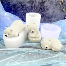 By Hobi Yap 3'lü Kutup Ayısı Silikon Kalıbı