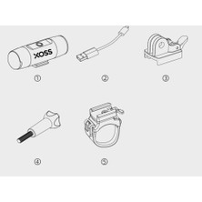 Danazeey Gece Sürüşü Için Xoss Bisiklet Işığı 5 Modlu USB Şarj Edilebilir Bisiklet Farı, Yol, Dağ Için Su Geçirmez Bisiklet Işığı (Yurt Dışından)