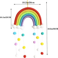 Danazeey Ev Mobilya Çocuk Odası Dekorasyonu Kolye Dokuma Bulutlar Gökkuşağı Kolye Duvar Dekorasyonu Kolye,декоративные Подарки (Yurt Dışından)