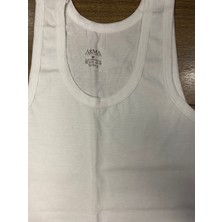 Arma Erkek Beyaz Premium %100 Pamuk Penye Atlet 3'lü Paket