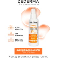 Zederma Güneş Koruyucu Spf 50+ 150 ml Sprey & Ultra Uzun Uva Koruma & Su ve Tere Dayanıklı