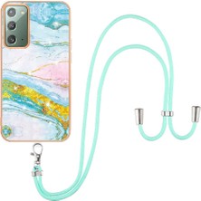 BDT Boutique Samsung Galaxy Not 20 Için Kılıf 5g Mermer Tampon Crossbody Kordon Askısı (Yurt Dışından)