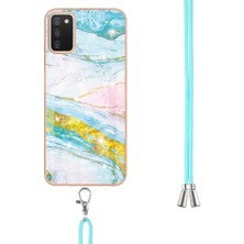 BDT Boutique Samsung Galaxy A03S Mermer Anti-Scratch Yumuşak Crossbody Kordon Için Kılıf (Yurt Dışından)