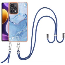 BDT Boutique Xiaomi Poco F5 5g Kapak Yumuşak Tpu Tampon Mermer Ayrılabilir Kayış (Yurt Dışından)