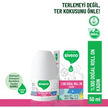 Siveno %100 Doğal Roll-On Kadın Deodorant Ter Kokusu Önleyici Bitkisel Leke Bırakmayan Vegan 50 ml