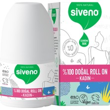 Siveno %100 Doğal Roll-On Kadın Deodorant Ter Kokusu Önleyici Bitkisel Leke Bırakmayan Vegan 50 ml