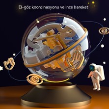 Janjon Star 3D Üç Boyutlu Labirent Topu Top Oyuncak, El-Göz Koordinasyonu Egzersizi Yapmak Için Çocukların Erken Eğitim Eğitici Oyuncak Labirent Topu Büyük Labirent 100 Seviyeleri (Yurt Dışından)