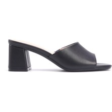 Nine West NASLA 4FX Siyah Kadın Topuklu Terlik