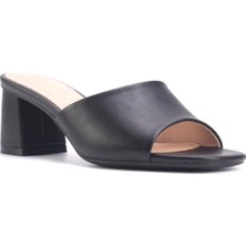 Nine West NASLA 4FX Siyah Kadın Topuklu Terlik