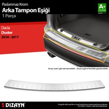 S-Dizayn Dacia Duster Krom Arka Tampon Eşiği 2009-2018 A+ Kalite