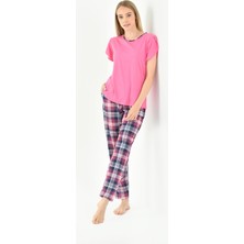 Yeni İnci Pembe Kadın Pijama Takımı