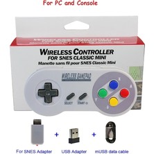 Kepang 1 Pcs-Renkli 2 Alıcı Kablosuz 2.4g Oyun Denetleyicisi Joypad Joystick Denetleyicisi Için Snes Için Klasik Mını Pc Windows Için Anahtar (Yurt Dışından)
