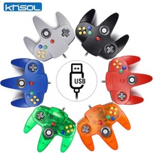 Kepang Şeffaf YEŞIL-N64 USB Kablolu Gamepad N64 Denetleyici Gamepad Joystick Klasik 64 Konsol Retro Oyunları Windows Pc/mac Dizüstü Bilgisayar Için (Yurt Dışından)